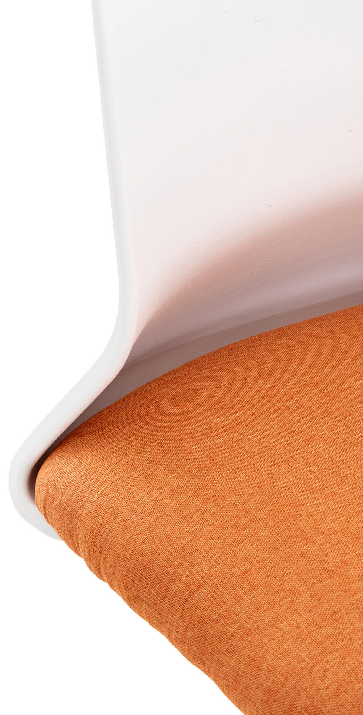 DREHSTUHL Stoff orange - Weiß/Orange, Kunststoff/Textil (61/92/61cm) - CLP