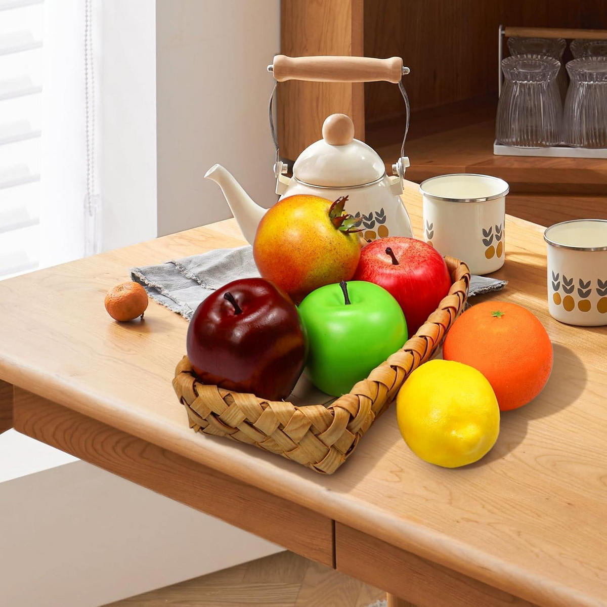 DEKO Obst Set 6-teilig Schaumstoff - Multicolor, Kunststoff (8.5cm)