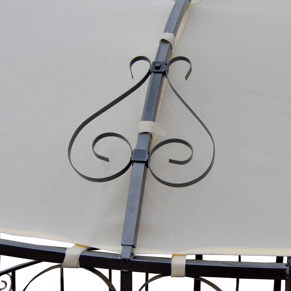 PERGOLA Almeria 330x300x300cm Rundpavillon Creme - Creme, Metall (300/330/300cm) - BERLINLODGE