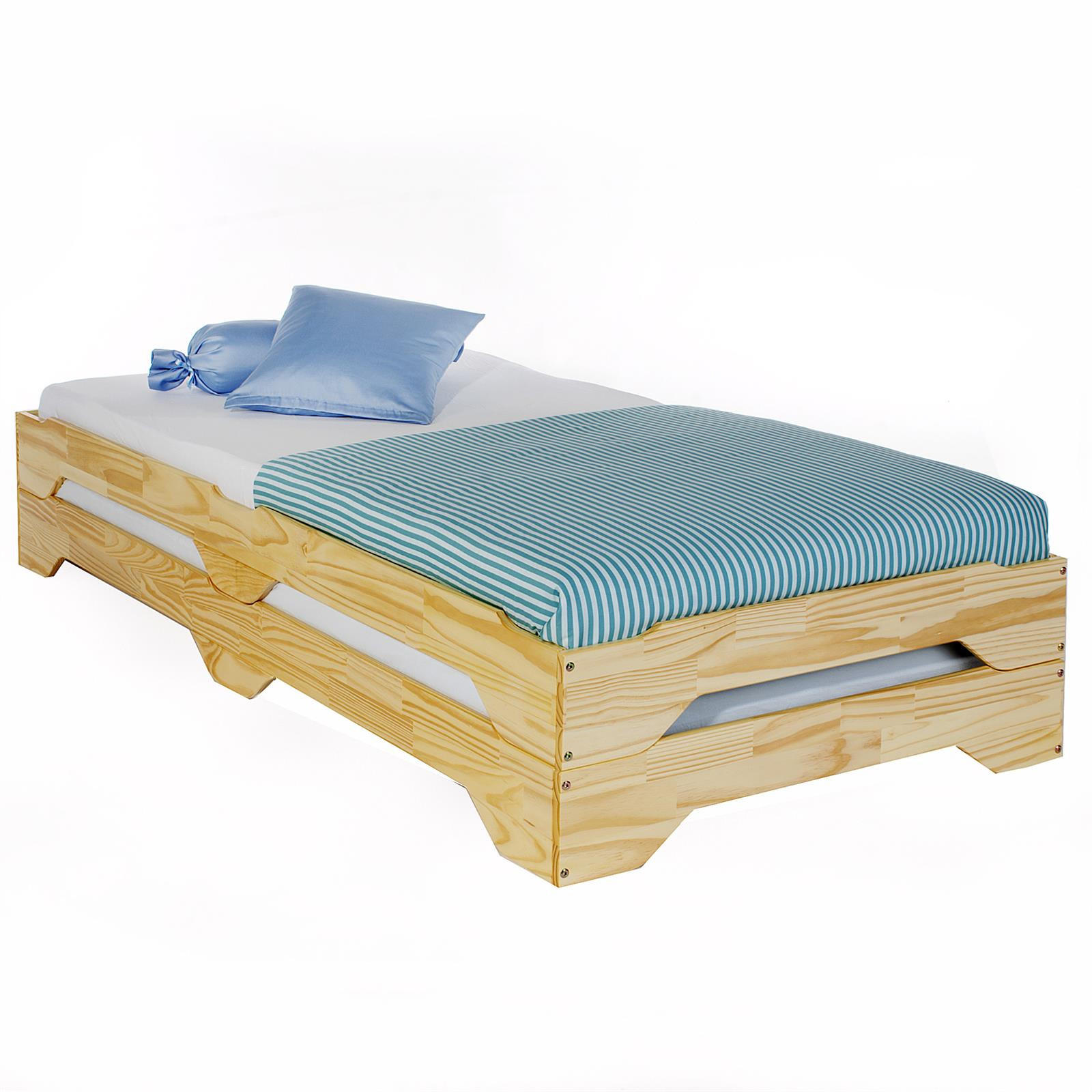 STAPELBETT RONNY 90X200 CM - Naturfarben, Holz (90/200cm) - IDIMEX