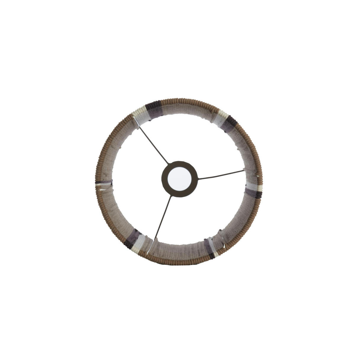 LAMPENSCHIRM Medan Braun 25/25/36 cm - Braun, Textil (25/25/36cm) - Light & Living