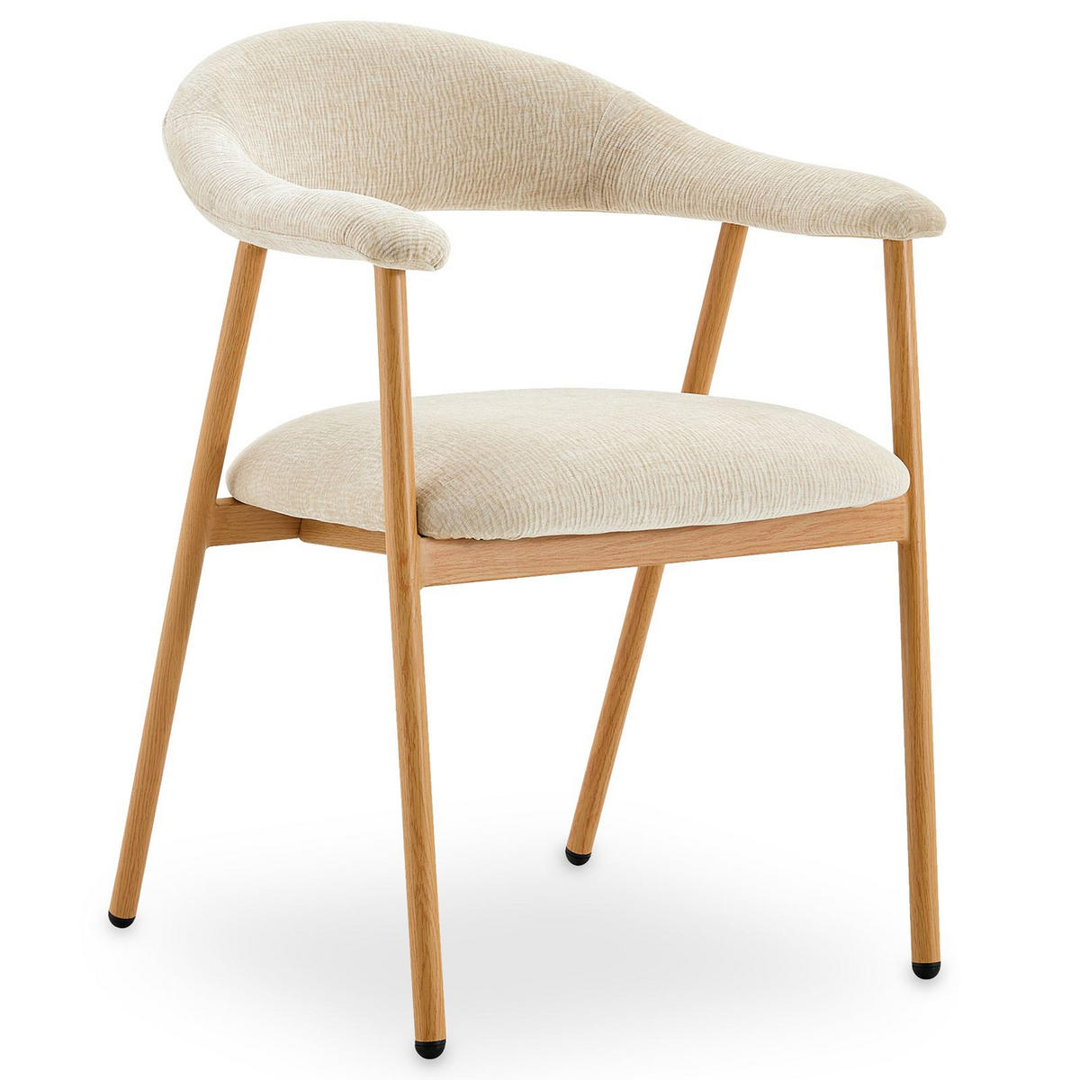 ESSZIMMERSTÜHLE ARLO 2er-Set cremeweiß - Creme, Textil (49/79/50cm) - IDIMEX