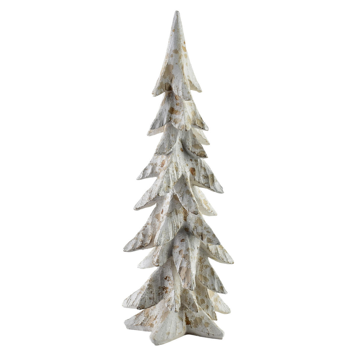 DEKOFIGUR Santa Lila Weiß 16,5x15,5x44 cm Kunststoff - Weiß, Kunststoff (15.5/44/16.5cm) - Mondex