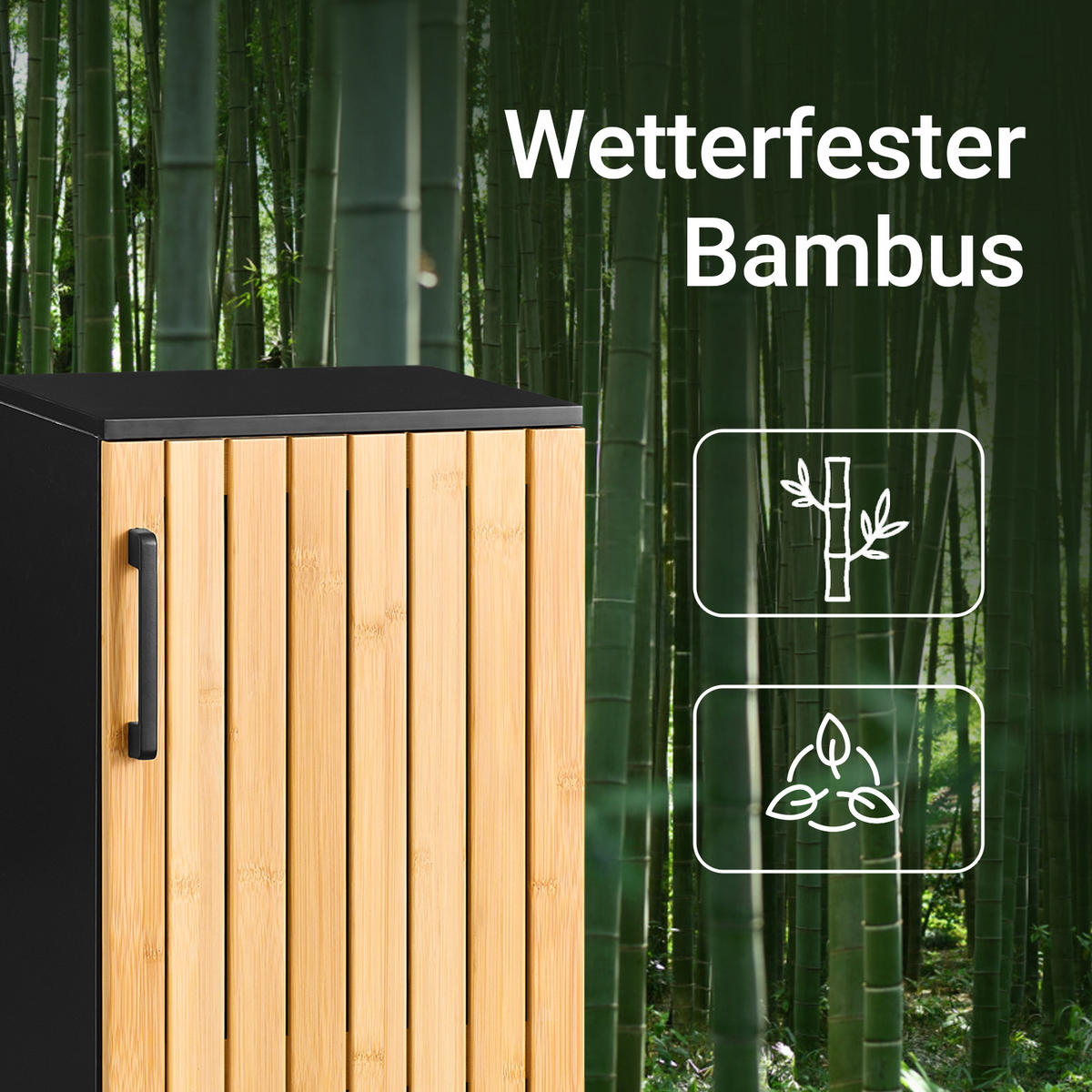 BADEZIMMERSCHRANK Schwarz - Schwarz, Holzwerkstoff (30/90/30cm) - SoBuy