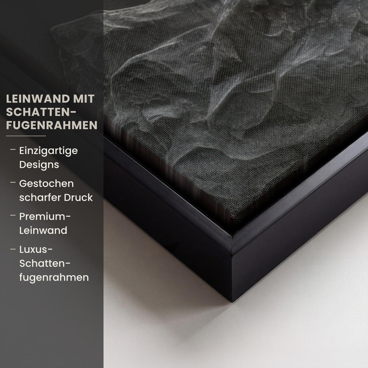 LEINWAND Bilder mit Rahmen - Blätter - Gold - Baum - Fels - 100x70 - Schwarz, Textil (100/70cm) - MuchoWow