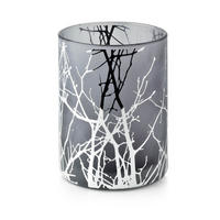 KERZENHALTER Odette Silber 10/10/12.5 cm Glas - Silberfarben, Glas (10/12.5/10cm) - Mondex