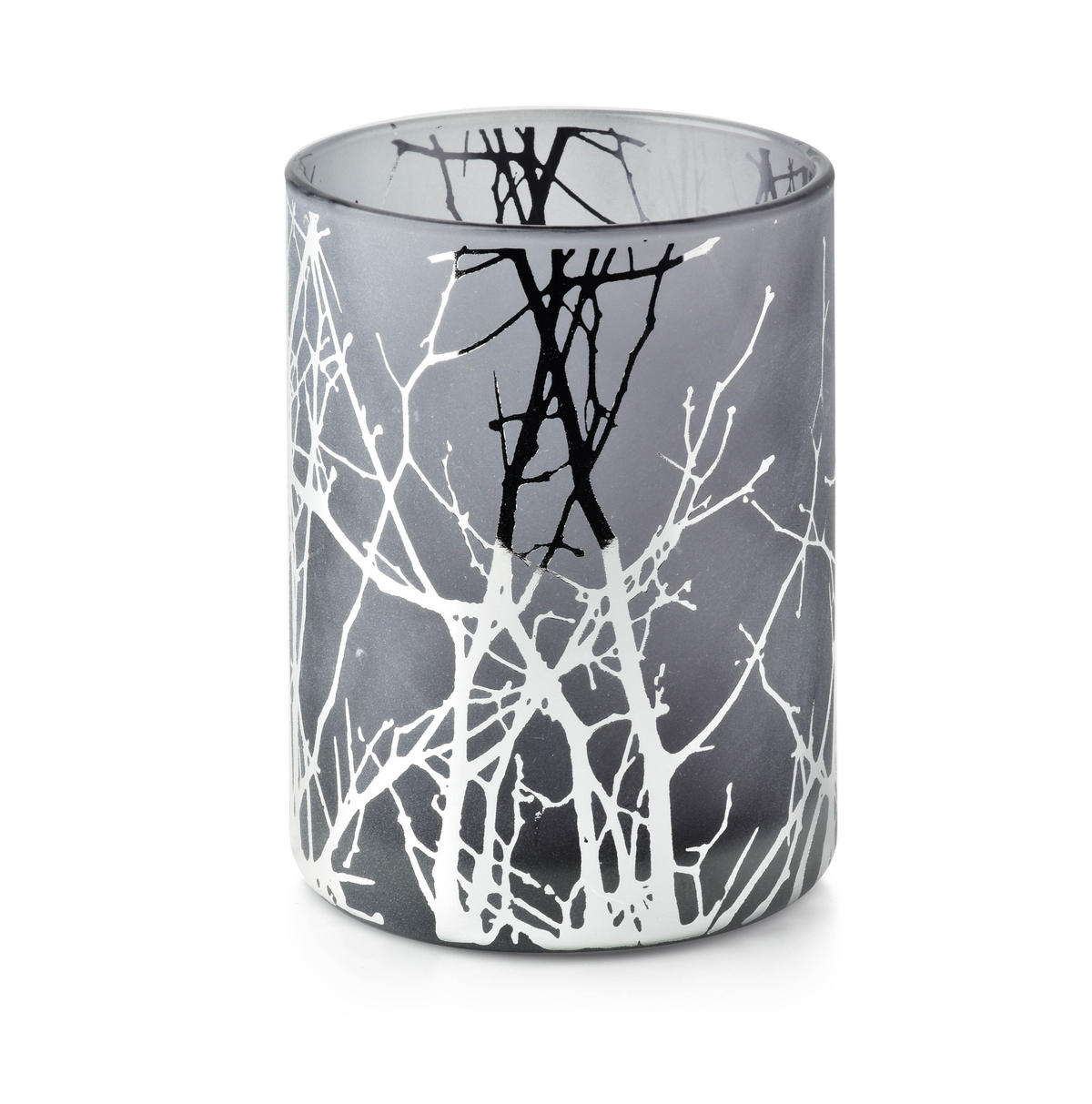 KERZENHALTER Odette Silber 10/10/12.5 cm Glas - Silberfarben, Glas (10/12.5/10cm) - Mondex