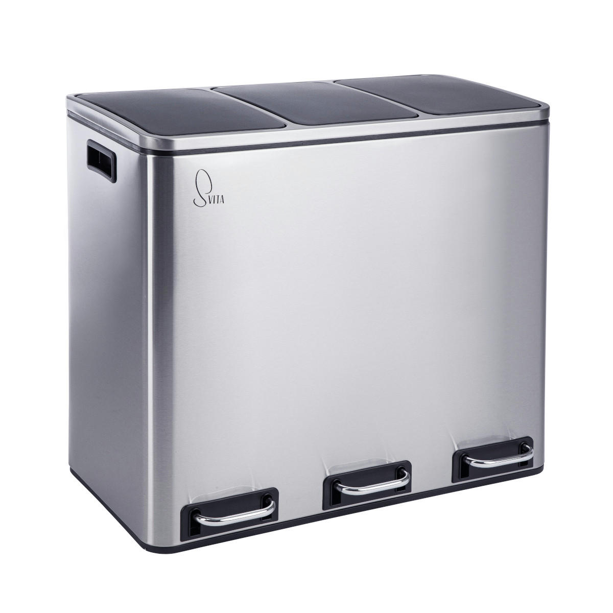 MÜLLEIMER TM3X18 - Silberfarben, Metall (34/56/61cm) - SVITA