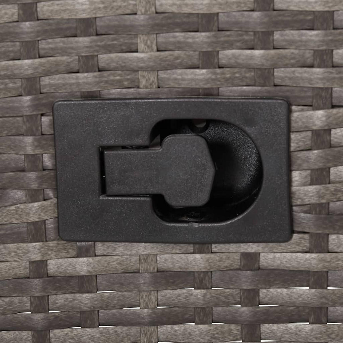 GARTEN-ESSGRUPPE 9-teilig Mit Auflagen Poly Rattan Grau - Dunkelgrau/Grau, Kunststoff/Textil - vidaXL