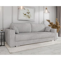 SCHLAFSOFA Calma mit Bettkasten 3-Sitzer modernen Stil, Graubraun - Graubraun, Holz (229/87/97cm) - Homesy