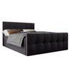BOXBETT Settlio 160/200 cm in Grau – mit Bettkasten und Fußteil - Schwarz/Grau, Holz/Holzwerkstoff (160/200cm) - AX Living