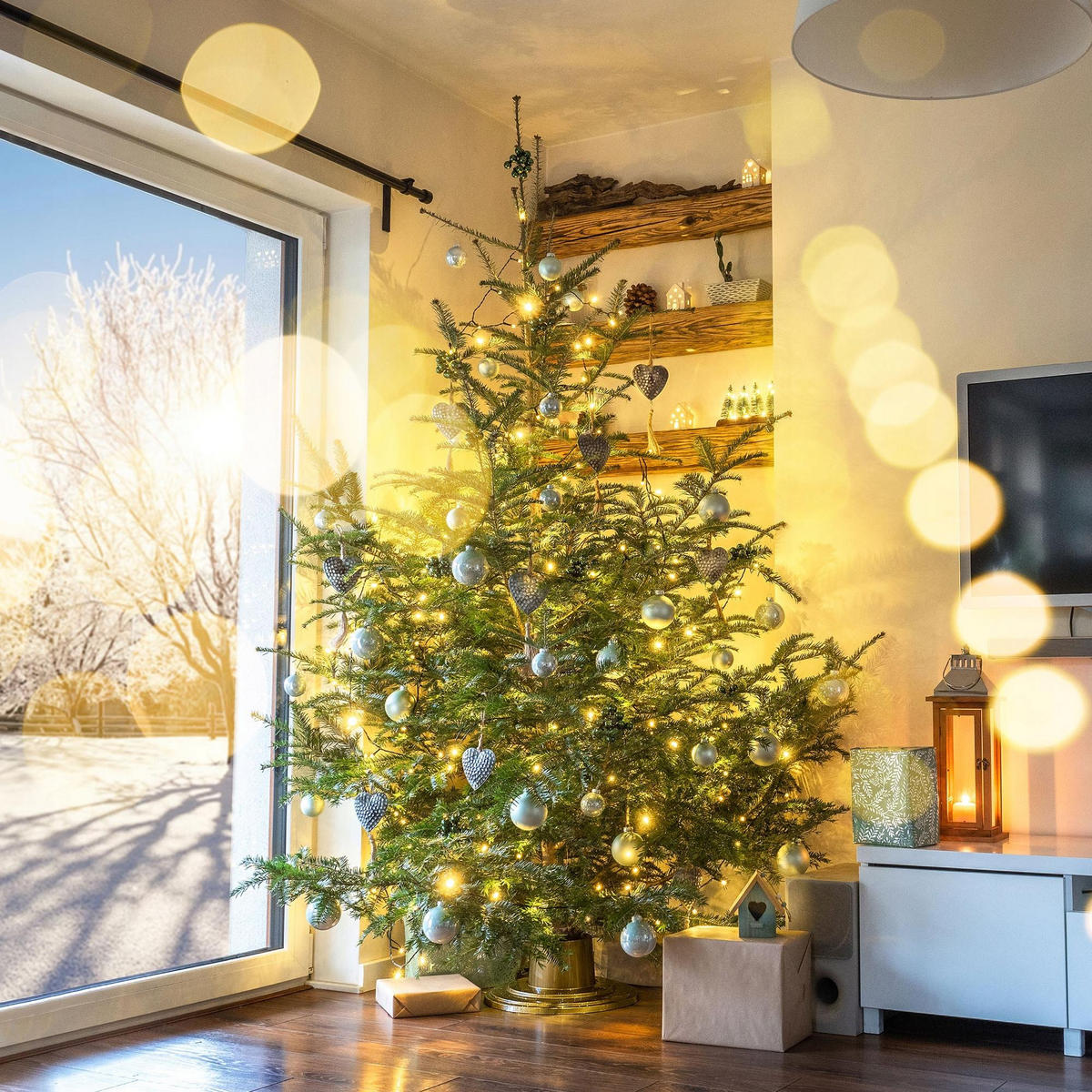 KADAX Weihnachtsbaumständer Christbaumständer 2m Gold - Grün, Kunststoff (15.5cm) - KADAX