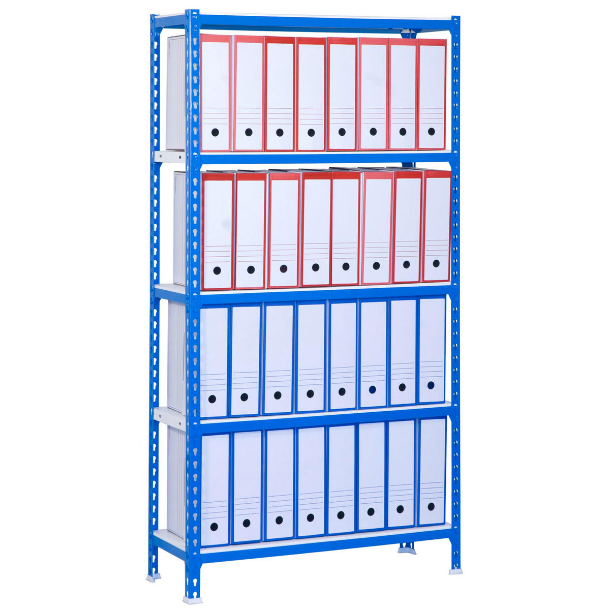 SCHWERLASTREGAL Metal Shark HxBxT 180 x 90 x 30 cm Fachlast 180 kg Blau-Weiß - Blau, Metall (90/180/30cm) - PROREGAL
