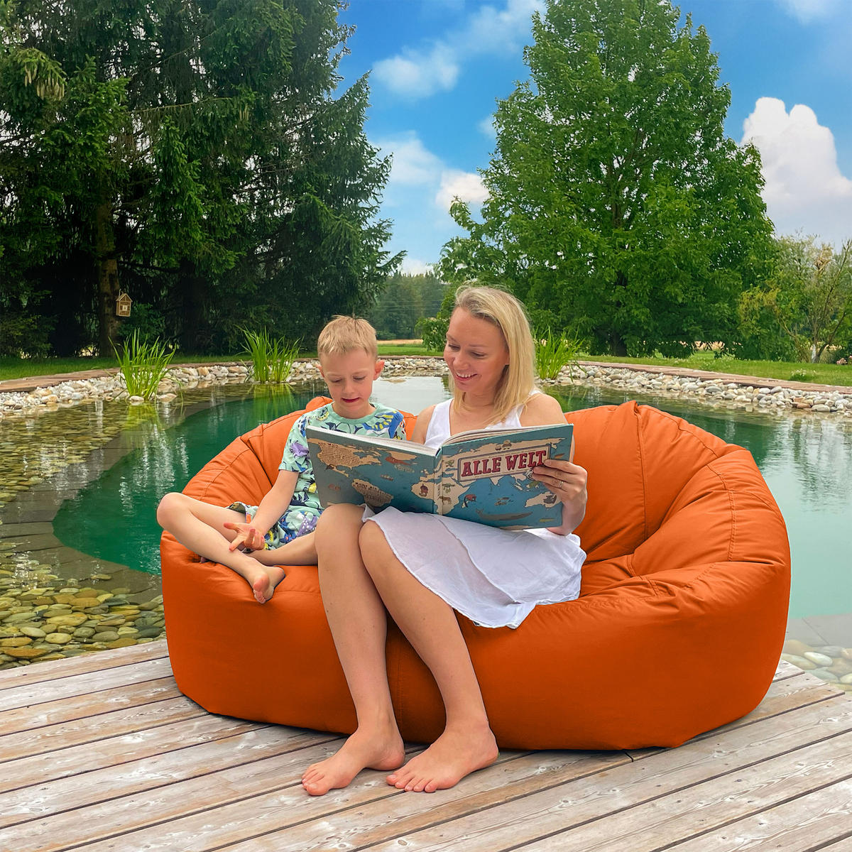 SITZSACK SOFA Lounge orange für Indoor und Outdoor - Orange, Textil (1600/60/1000cm) - Bruni