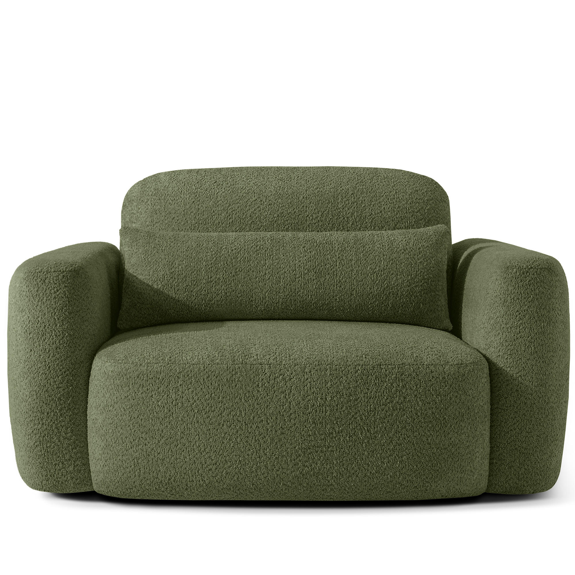 SESSEL ELOSA - Olivgrün, Holz/Textil (145/85/115cm) - KONSIMO®