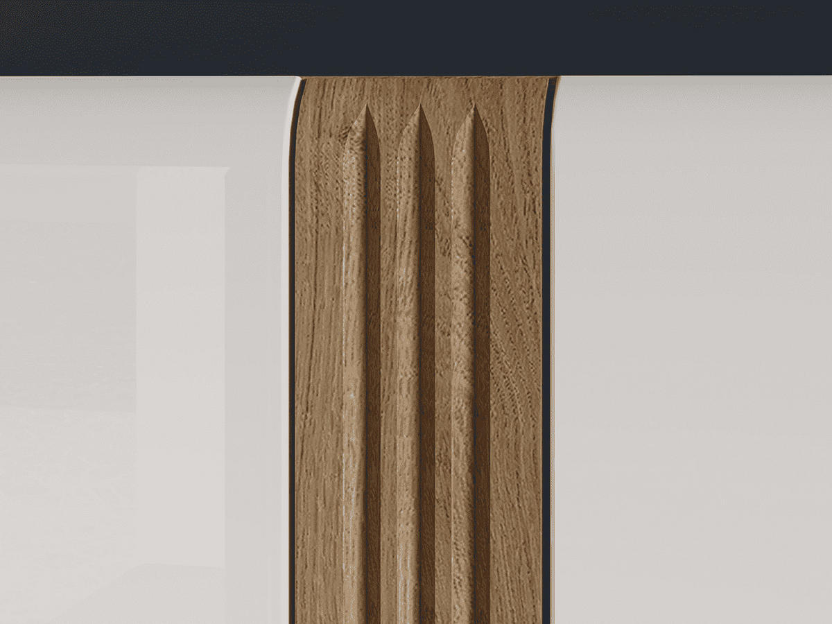 KLEIDERSCHRANK – 92 cm – Adagio – Weiß / Eichefarben - Eichefarben/Weiß, Holzwerkstoff (92/196/56cm) - hi-markt