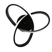LED-DECKENLEUCHTE Möbius 40/40/14 cm - Schwarz, Kunststoff (40/40/14cm) - Nettlife