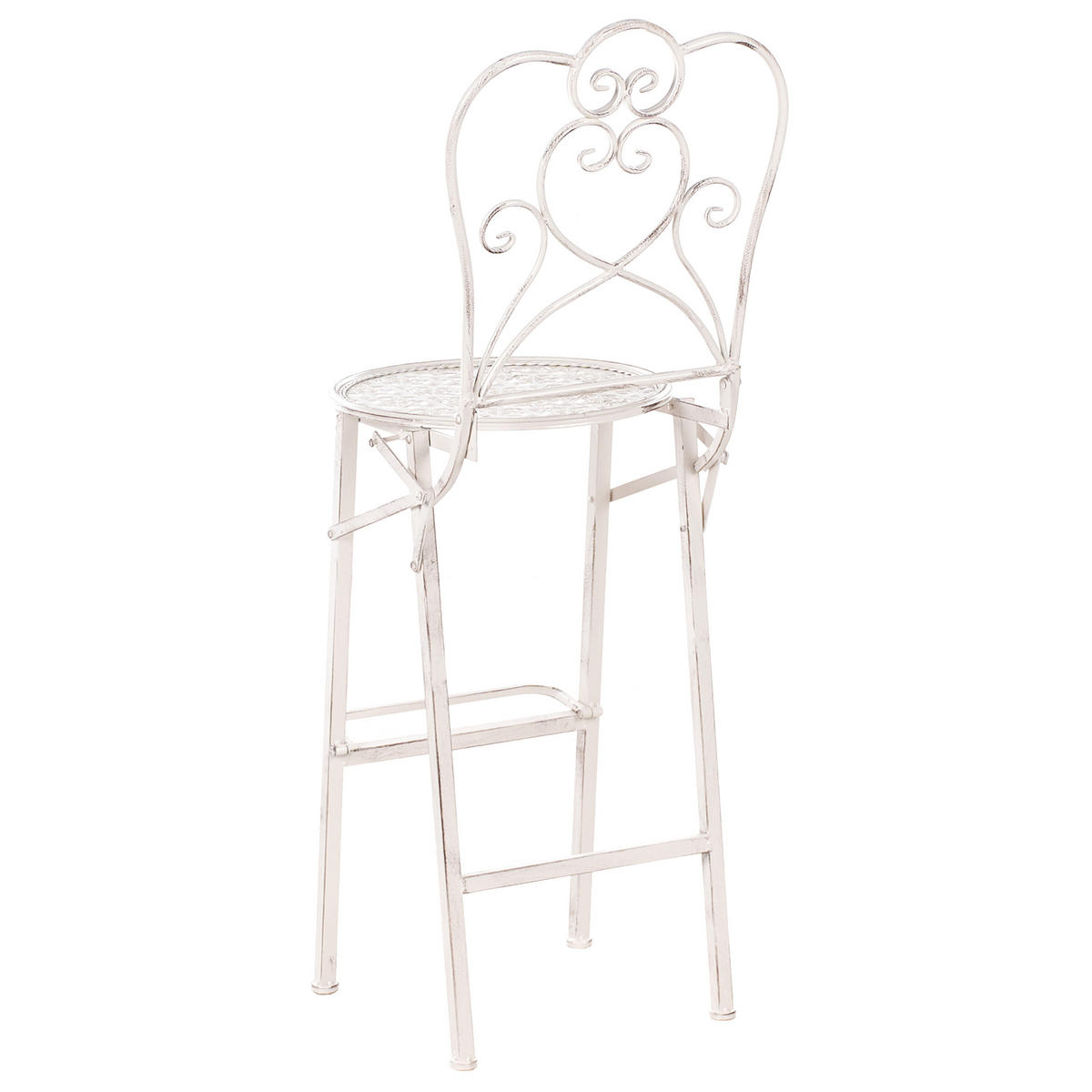 GARTEN-BARHOCKER 2er-Set Hellbeige Trieste - Beige, Metall (44/120/38cm) - Beliani