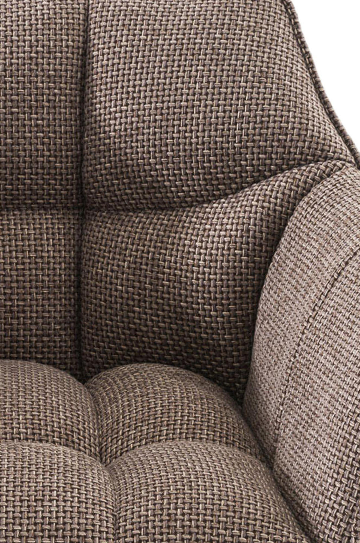 BARHOCKER 2er Set Stoff Terrabraun - Dunkelbraun/Schwarz, Textil/Metall (64/88/45cm) - CLP