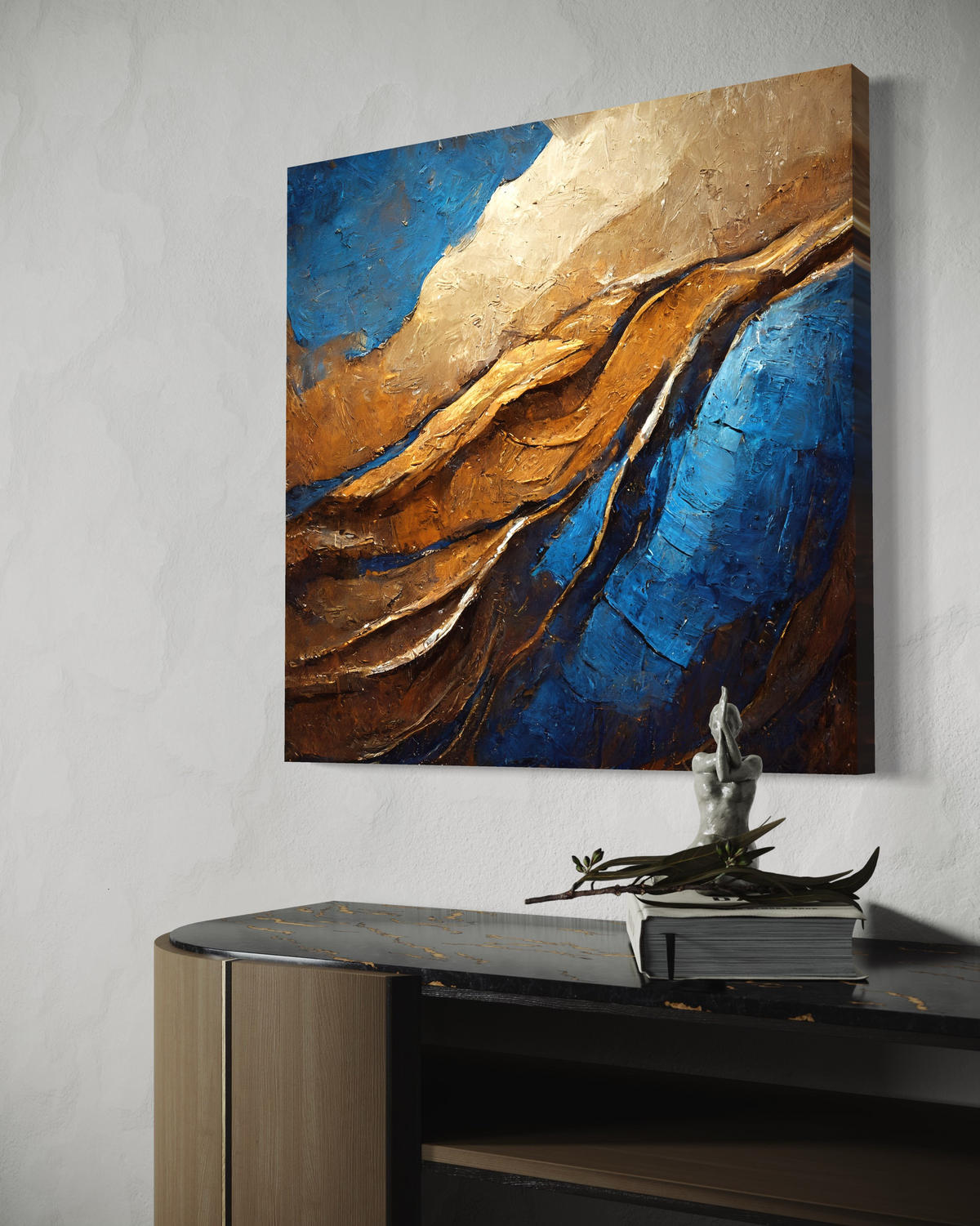 WANDBILD vintage retro abstrakt - Multicolor, Textil (30/30cm) - Feeby