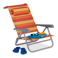 KLAPPLIEGESTUHL - Multicolor, Kunststoff/Textil (59/78/85cm) - Relaxdays
