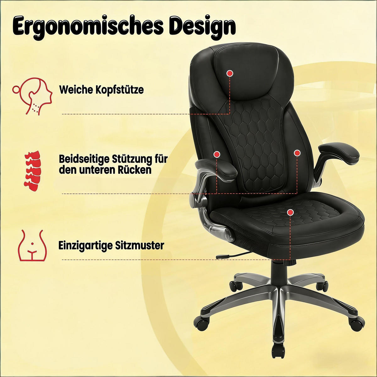 CHEFSTUHL Schwarz 73/67,5/120 cm - Schwarz, Metall (73/120/67.5cm) - PANGIVO