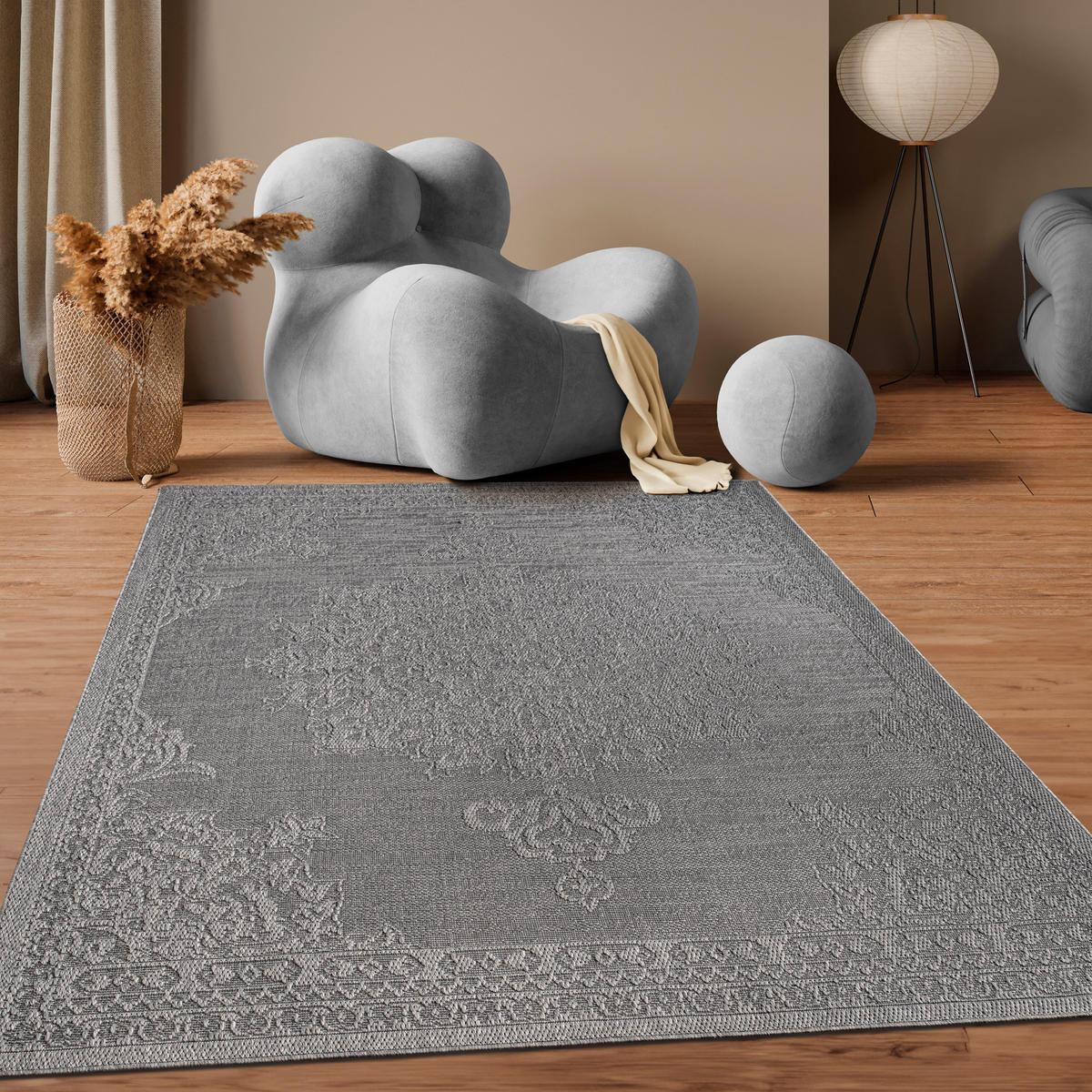 OUTDOORTEPPICH 120/160 cm Rimini 412 - Anthrazit, Textil (120/160cm) - Paco Home