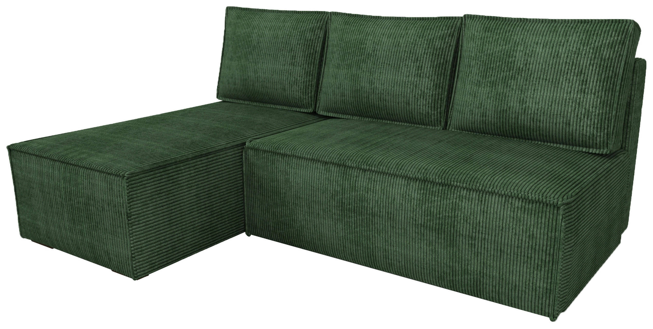 ECKSOFA Hector mit Schlaffunktion Grün Cord - Grün, Textil (200/141cm) - Bromarkt