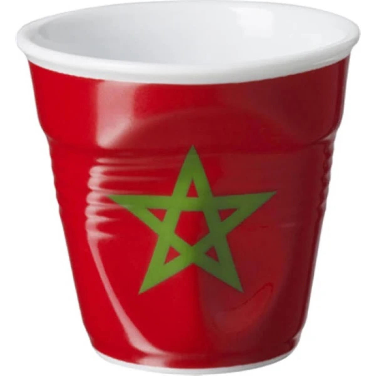 KNICKBECHER Espresso 0,08 Flagge Maroco - Multicolor, Keramik (0.08L) - Revol Porcelaine France