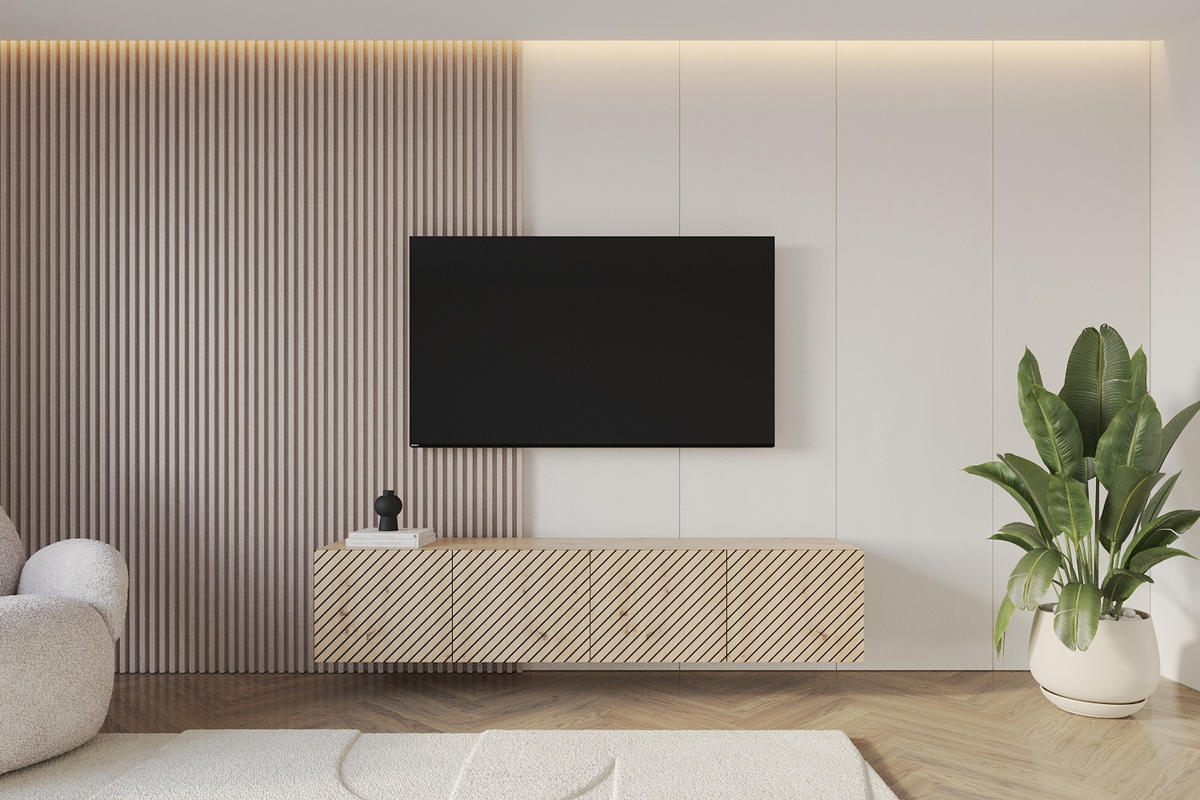 LOWBOARD SENI-W 2x100x40x41 cm - Artisan - Eiche Artisan, Holzwerkstoff (200/40/41cm) - ALTDECOR