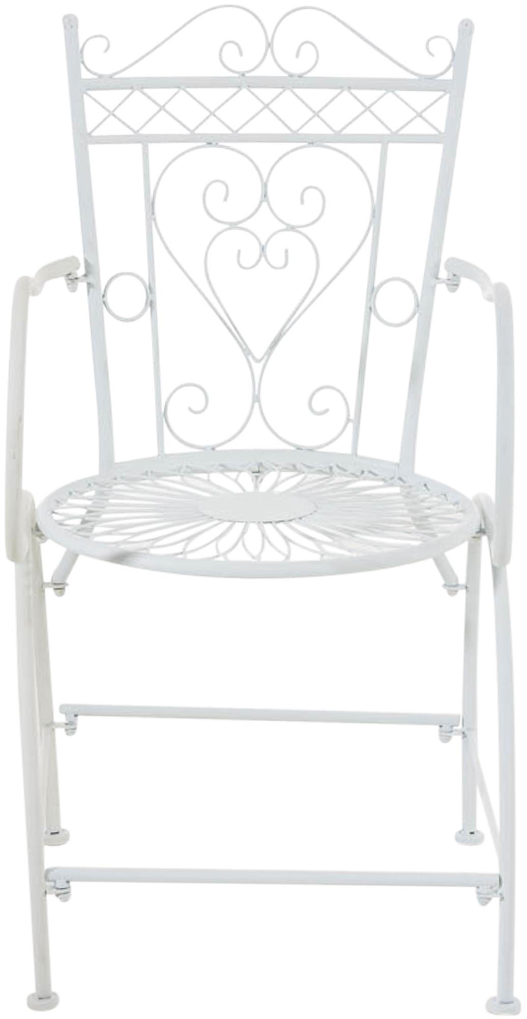 GARTENSTUHL Metall Weiß - Weiß, Metall (48/88/60cm) - CLP