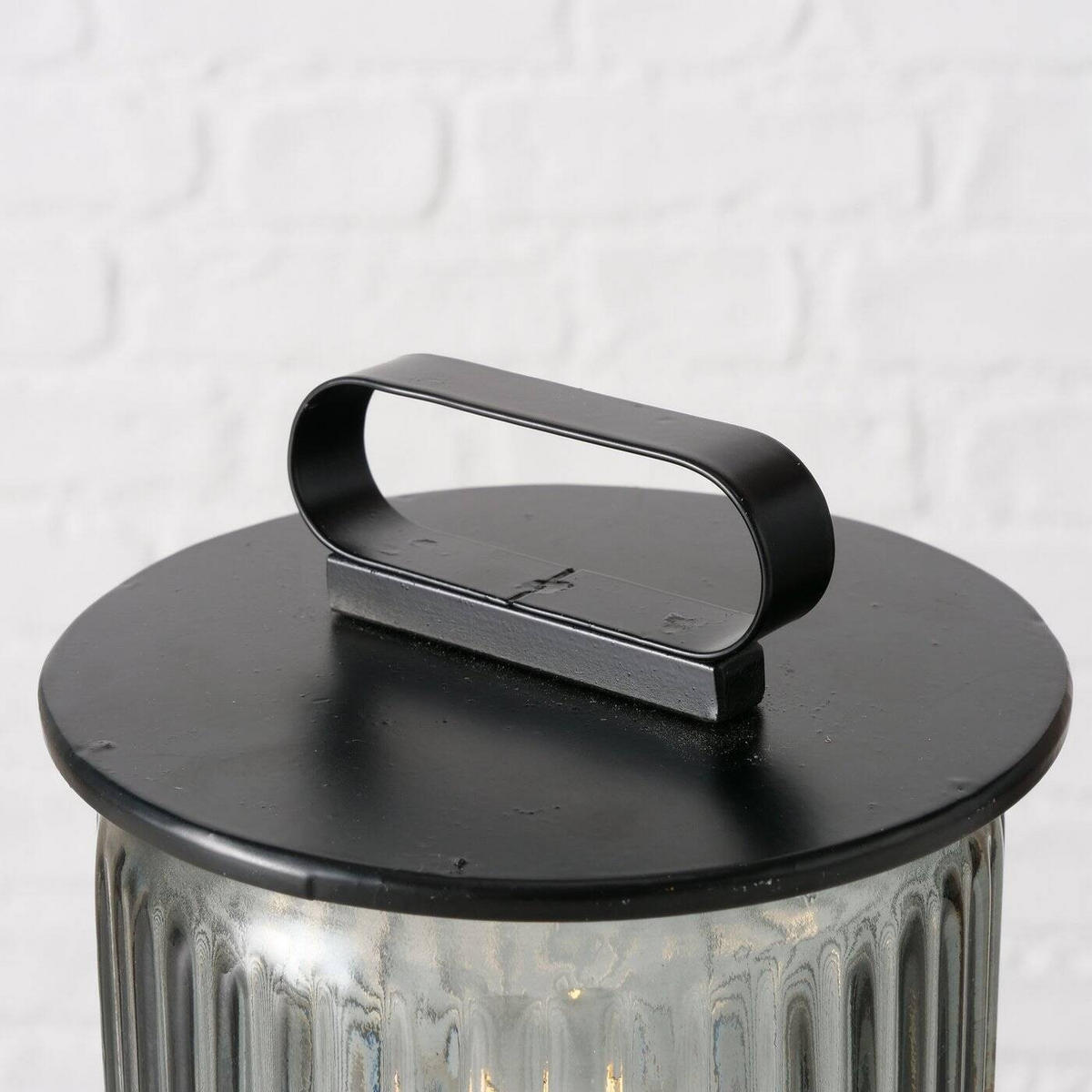 LATERNE Spargo - Schwarz, Metall (13/18/13cm) - Boltze Home