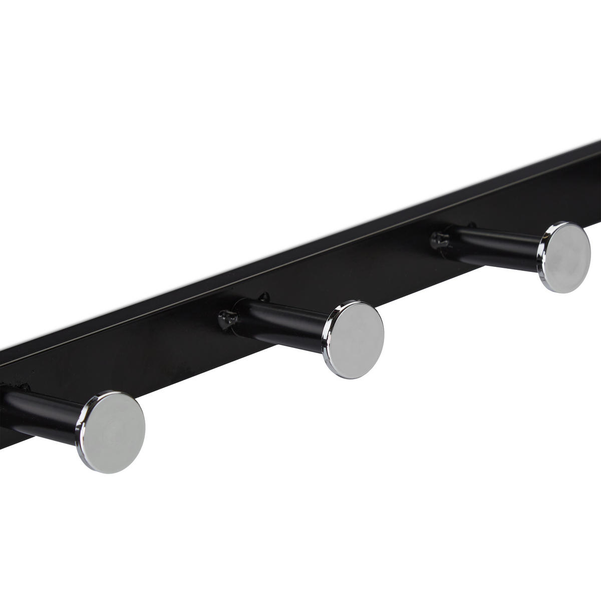 WANDGARDEROBE Ablage - Schwarz, Metall (65/23/25cm) - Relaxdays