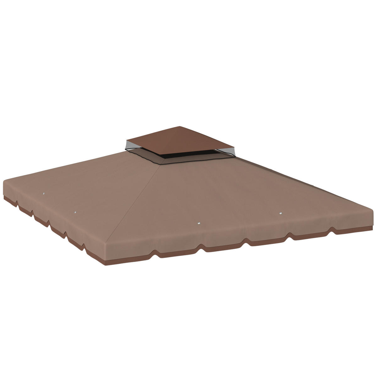 ERSATZDACH für Pavillon DE-05985 3/3 m Khaki - Taupe/Braun, Textil (300/1/300cm) - ComfortXL