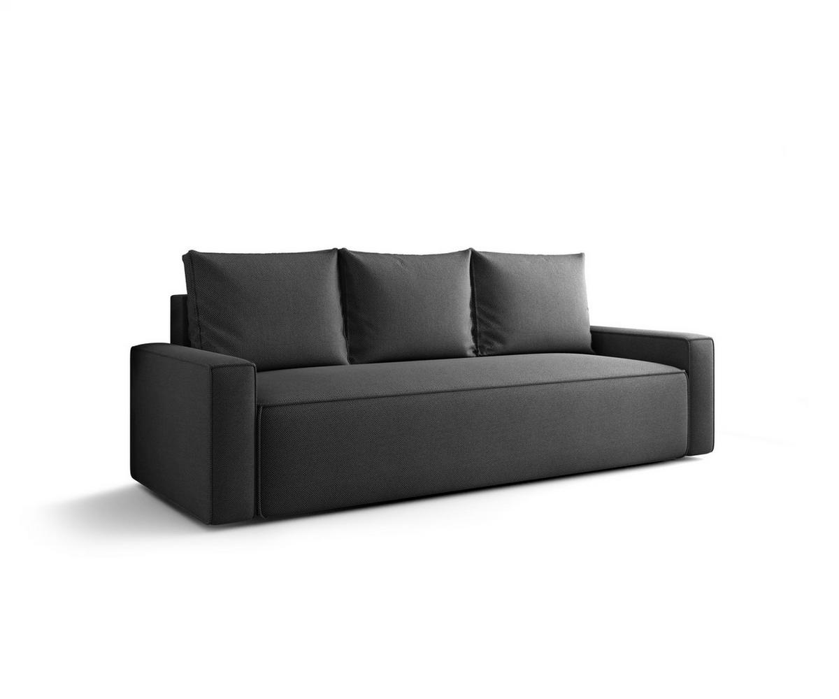 SOFA mit Schlaffunktion SAVIO Curio 97 - Dunkelgrau, Textil (232/90/90cm) - Bedante