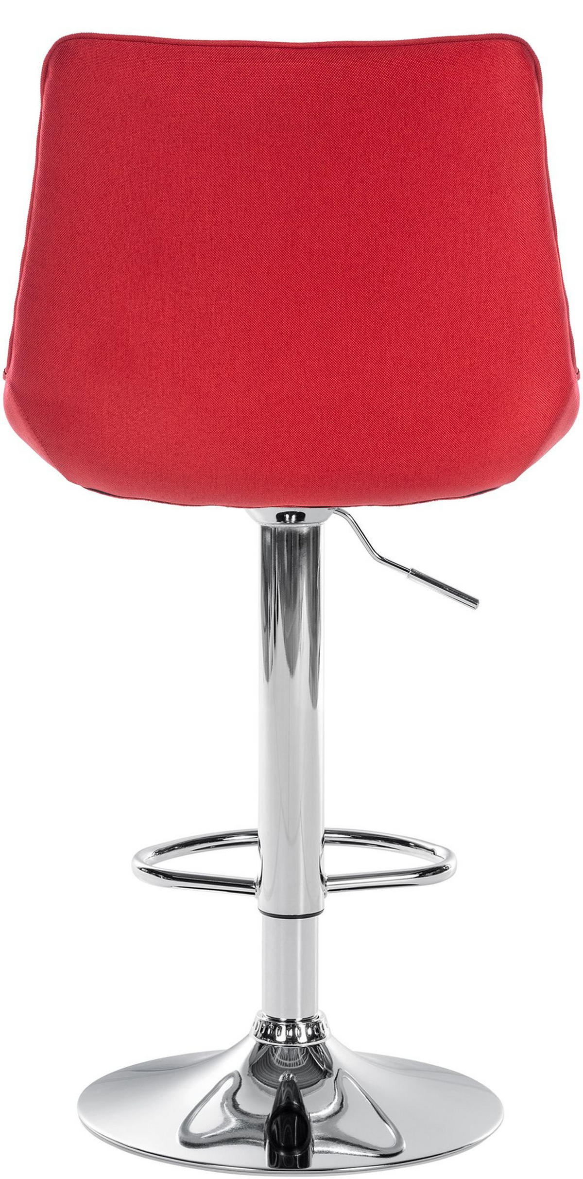 BARHOCKER RIO Rot Stoff Chrom - Rot, Textil/Metall (49.5/91/50cm) - DELUKE