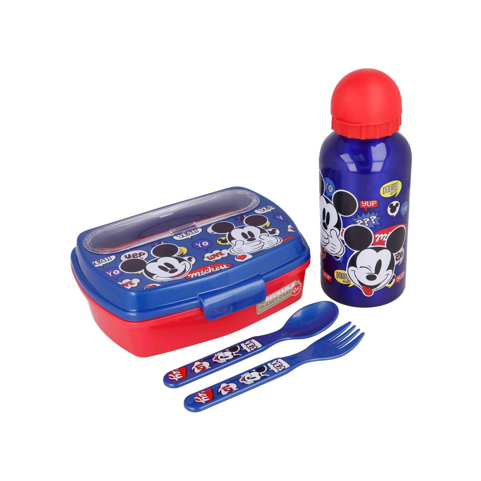 LUNCHSET It's a Mickey Thing blau 4er Set - Blau, Kunststoff (7.2/22.7/20.5cm)