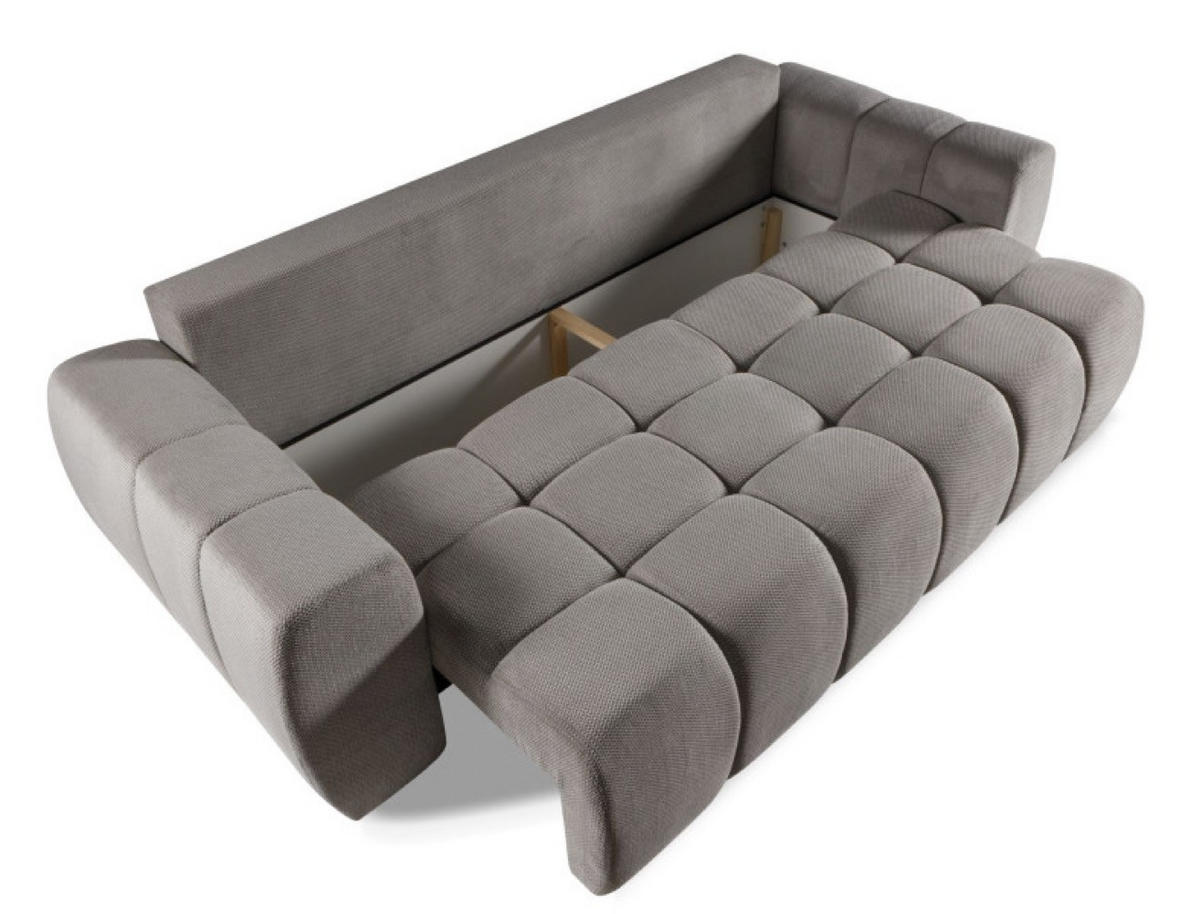 SOFA Grau FITU Ausziehbar - Grau, Textil (263/93/105cm) - Sepro Meble