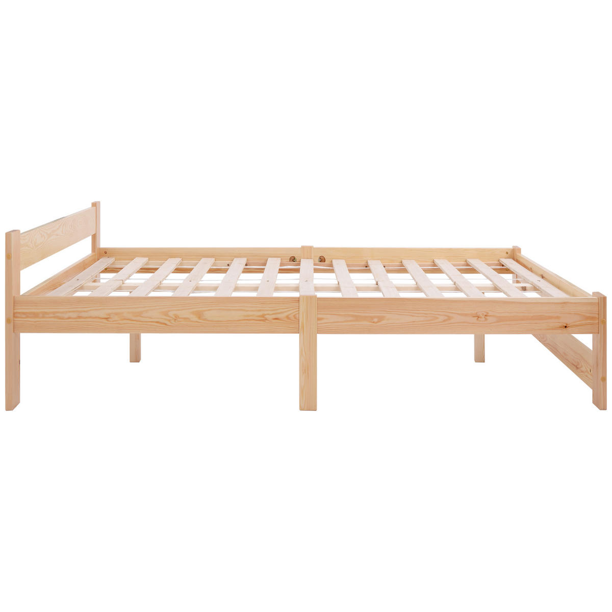 MASSIVHOLZBETT Natur 200/140 cm - Beige, Holz - Urban Meuble