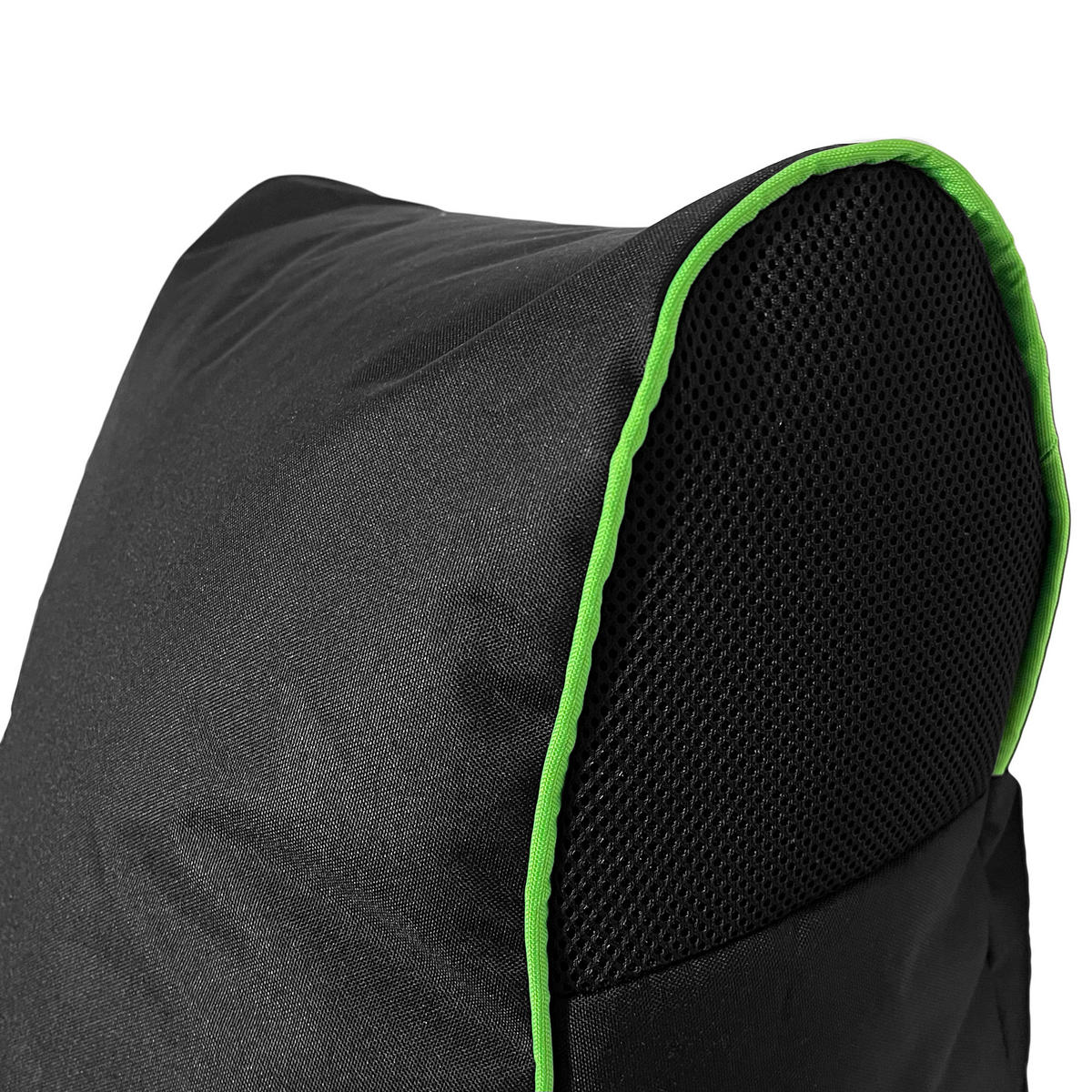 GAMING SITZSACK Cockpit, schwarz 'Green Edition' - Schwarz, Textil (60/59.5/106.5cm) - Bruni