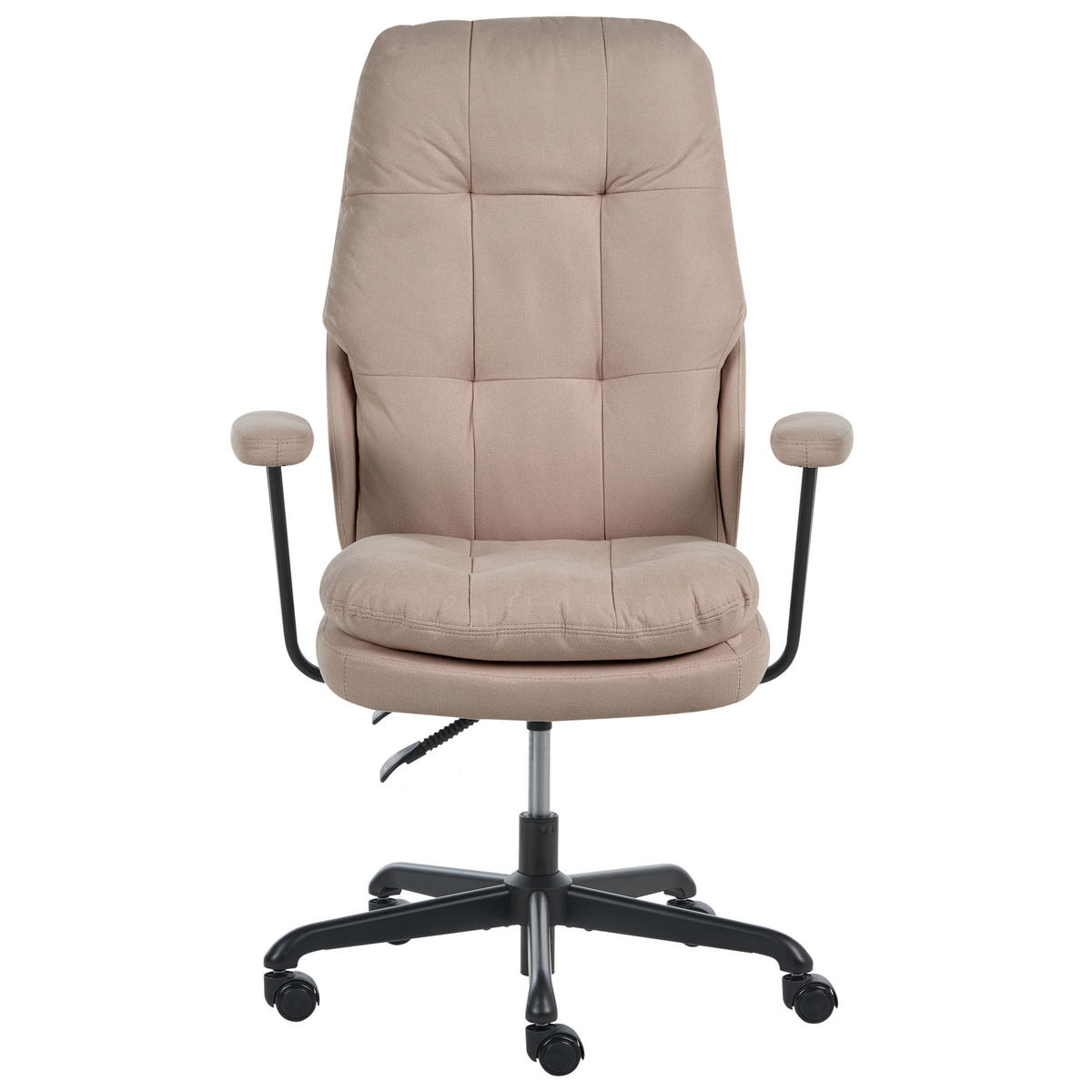 BÜROSTUHL Stoff Braun Melocush - Braun, Textil (75/106/66cm) - Beliani