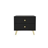 NACHTTISCH SEATTLE 54/86/41 cm in Schwarz - Schwarz, Holzwerkstoff (54/86/41cm) - Deine Möbel 24