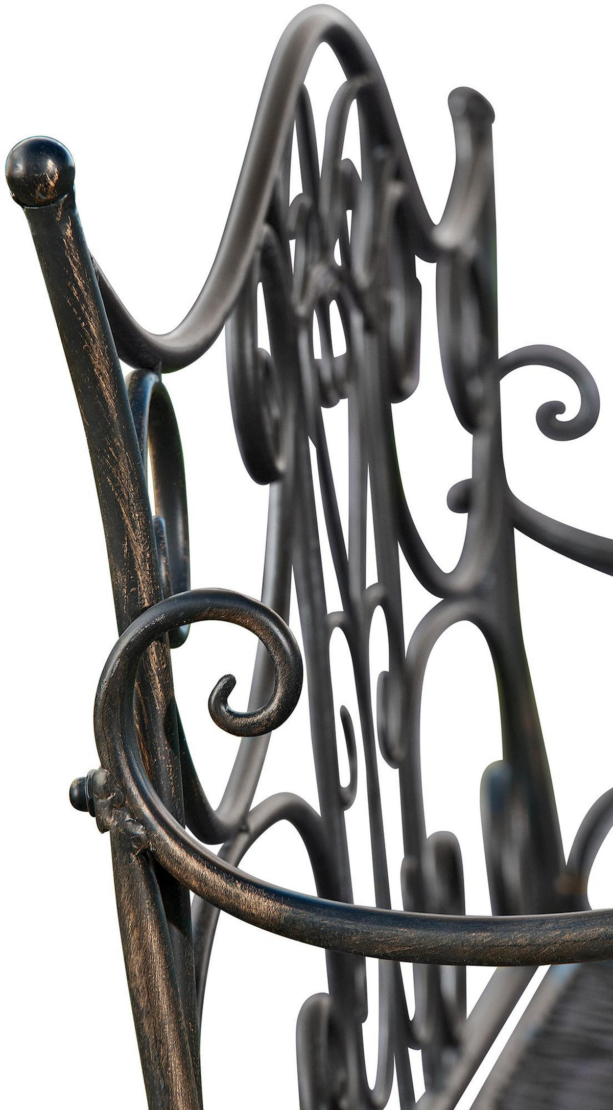 GARTENBANK Todor Metall Bronze 113x47x89cm Metallbank - Bronzefarben, Metall (113/89/47cm) - DELUKE