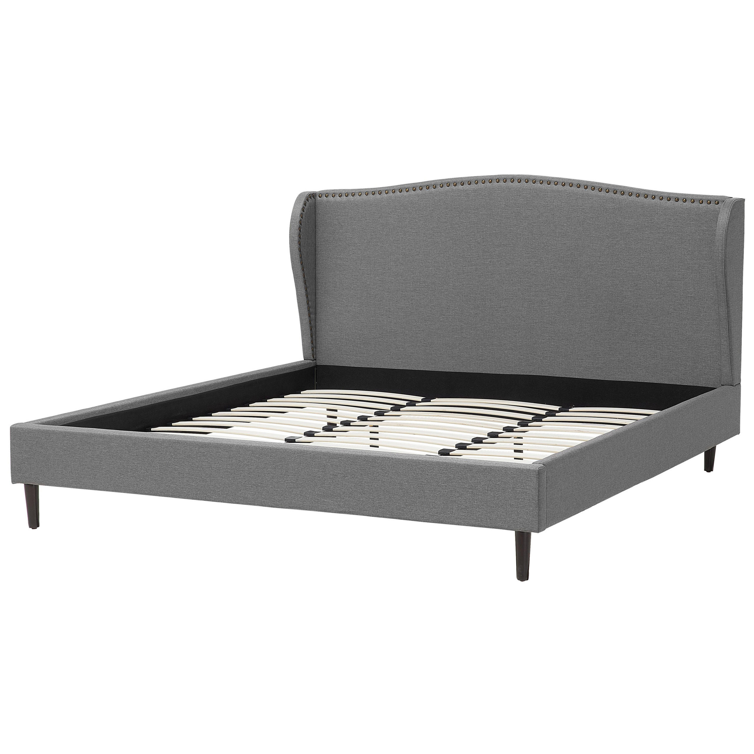 Beliani Polsterbett Grau 180x200 cm