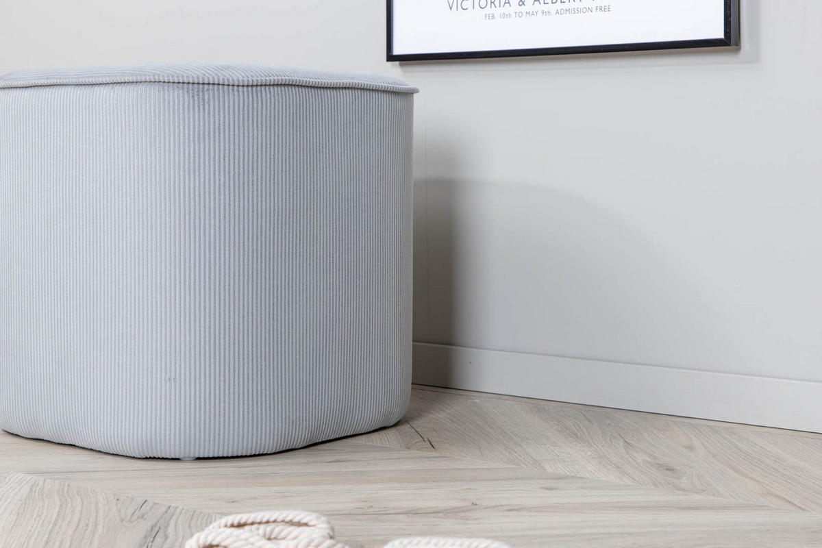 POUF grau - Grau, Holzwerkstoff (44/41/44cm) - ebuy24