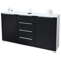 SIDEBOARD Linio Schwarz matt - Schwarz, Holzwerkstoff (138.5/75.5/35cm) - Vladon