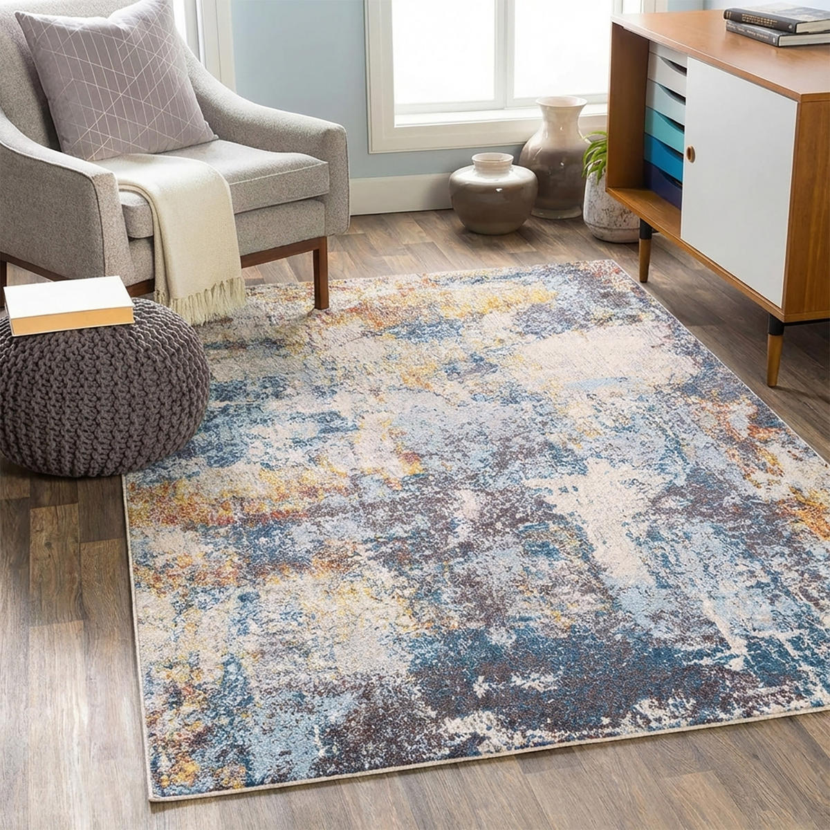 KURZFLORTEPPICH Valerie 160/213 cm Blau - Blau, Textil (160/213cm) - LIVABLISS