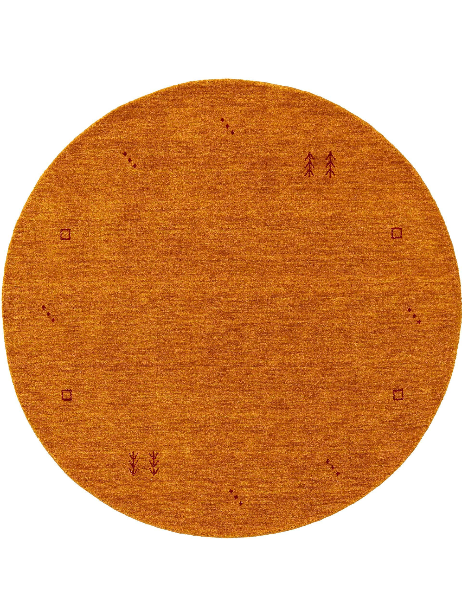 WOLLTEPPICH rund Jamal Gelb ø 200 cm rund - Gelb, Textil (200/200cm) - benuta Nest