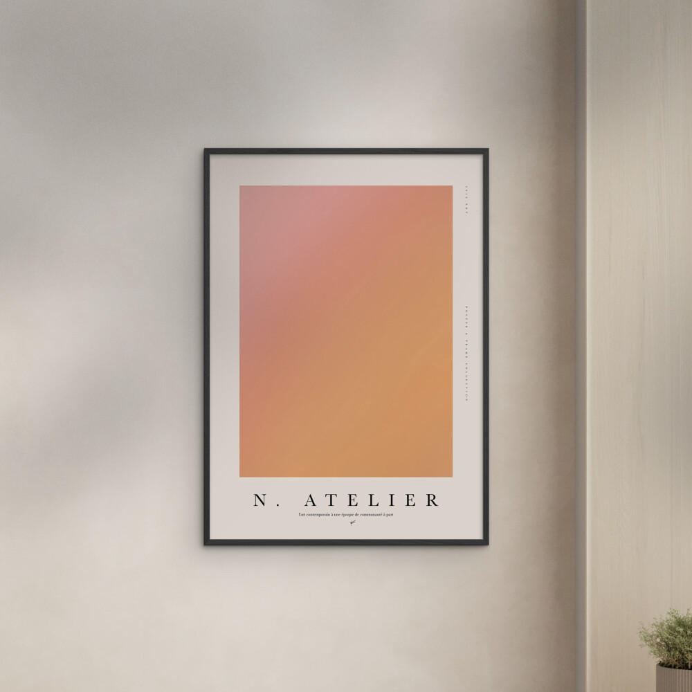 POSTER mit Rahmen Poster & Frame - Collection - N. Atelier | Poster & Frame 002 - Schwarz/Orange, Holz/Papier (30/40cm) - Poster&Frame