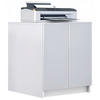 DRUCKERSCHRANK Elona, Druckerkommode mit Soft-Close & Push-to-Open, Büromöbel, Weiß matt (51 x 60,5 x 54 cm) - Weiß, Holzwerkstoff (51/60.5/54cm) - InnoFurn